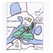map defences erected Enniskillen 1689