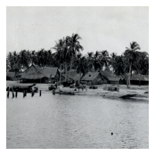 Kampong Rompin and the mouth of the river in Johore State