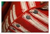 Detail of 1805 British tunic worn during the Peninsular War
