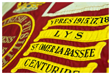 Detail Battle Honours Queen's Colour Royal Irish Fusiliers