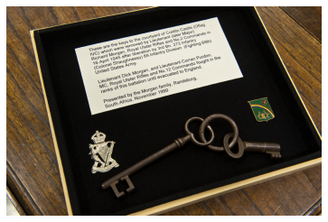 Keys to courtyard of Colditz Castle