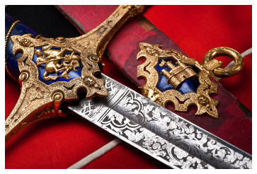 Detail of Captain Thomas Charlton Smith's sword