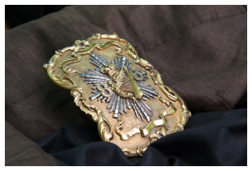Ornate silver and silver gilt cross belt plate circa 1850