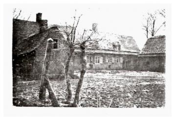 Reserve Company location in the derelict farm, Kemmel. This image © is in the collection of The Royal Ulster Rifles.