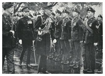 Field Marshal Templer inspects the Guard at the official opening of the Depot