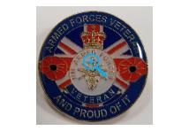 Lapel Badge -  Armed forces veteran and proud of it.